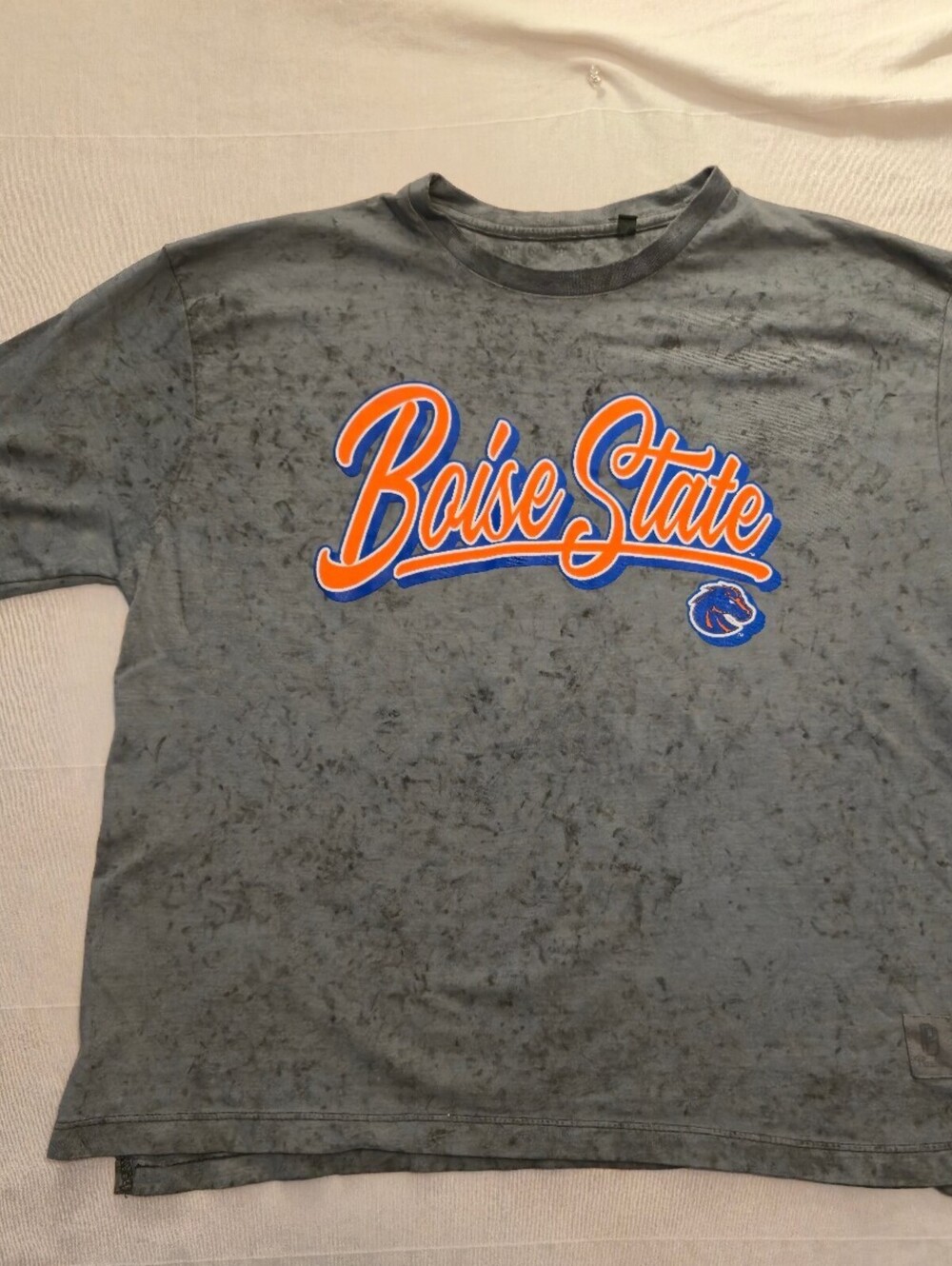 Boise State Pressbox Grey Graphic T-Shirt Large